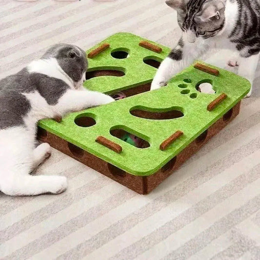 Interactive Cat Puzzle Maze Toy with Bell Ball